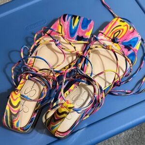 Jessica Simpson Vibrant Swirl Sandals